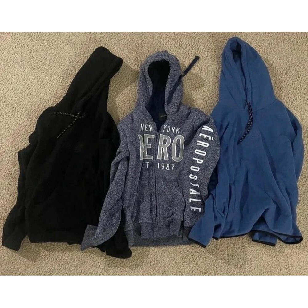 Aeropostale Winter Cozy Hoodie Bundle – Size Medium (3 Pieces)